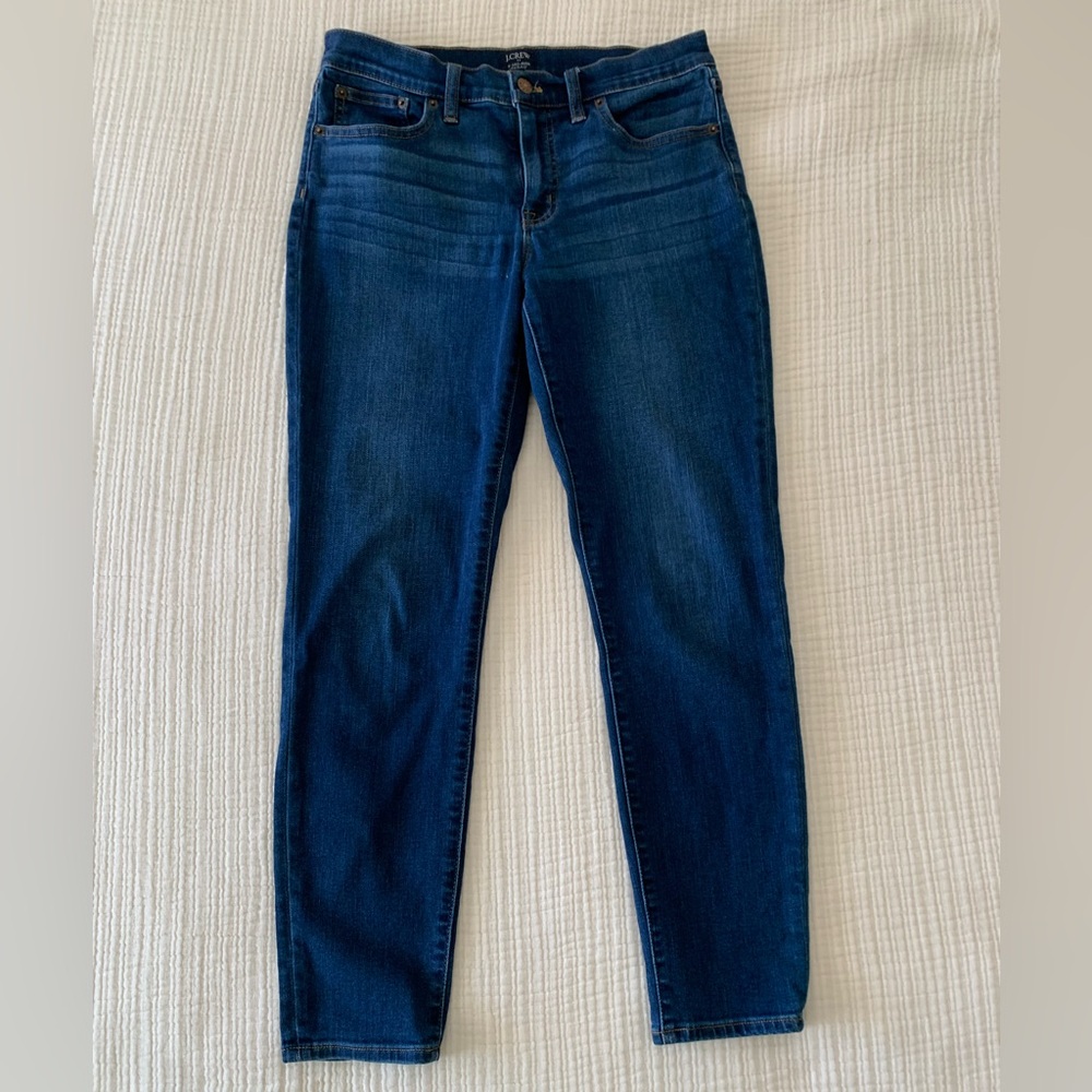 J. Crew Blue Skinny Jeans, mid-rise Classic Denim Style